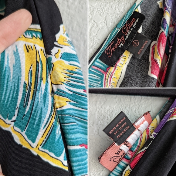 Trashy Diva Tropical Flowers Sandy Dress Size 2 - Picture 7 of 7